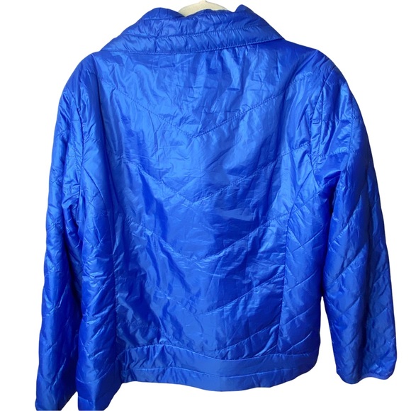 Madden Girl Puffer Jacket Foldable Packable Royal Blue Lightweight Weather 1X - Picture 6 of 10